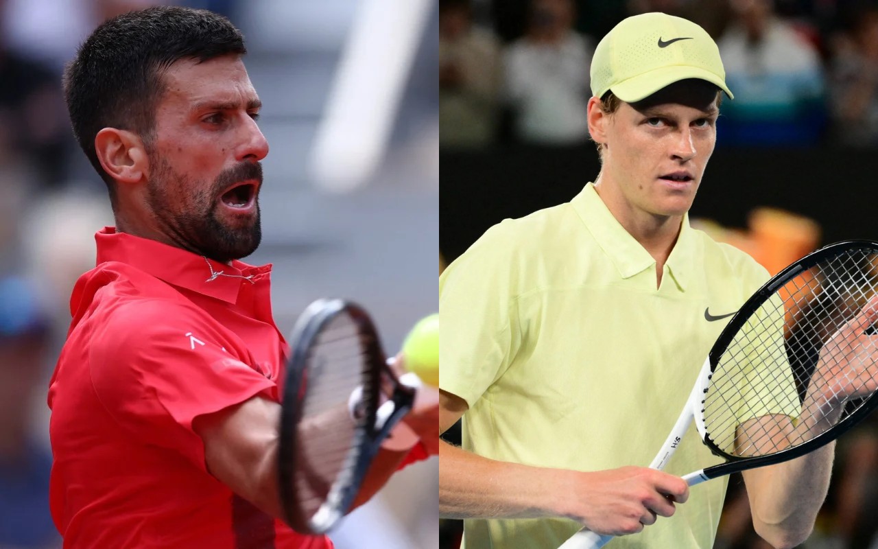 Djokovic e Sinner (Fotos: Yuichi Yamazaki e Anne-Christine Poujoulat/ AFP)