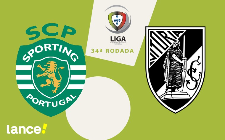 Sporting encara o Vitória de Guimarães em busca do título do Campeonato Português (Foto: Arte/Lance!)