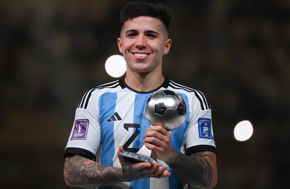 Enzo Fernández, eleito melhor jogador jovem da Copa do Catar