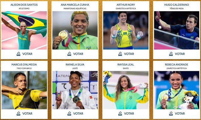 Vote no seu atleta favorito pelo site do COB até o dia 2 de fevereiro