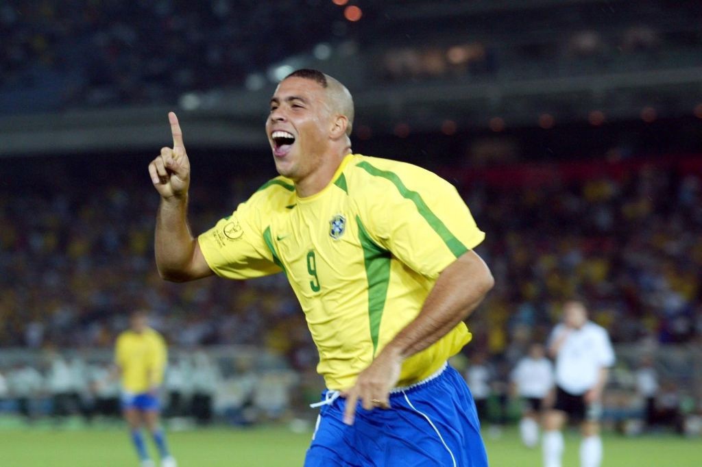 Ronaldo Fenômeno foi o destaque da seleção brasileira e brilhou na final de 2002 contra a Alemanha