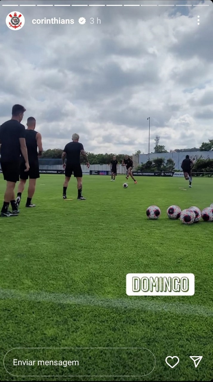 Jogadores do Corinthians não tiveram descanso e treinaram neste domingo, um dia após o empate sem gols com a Inter de Limeira