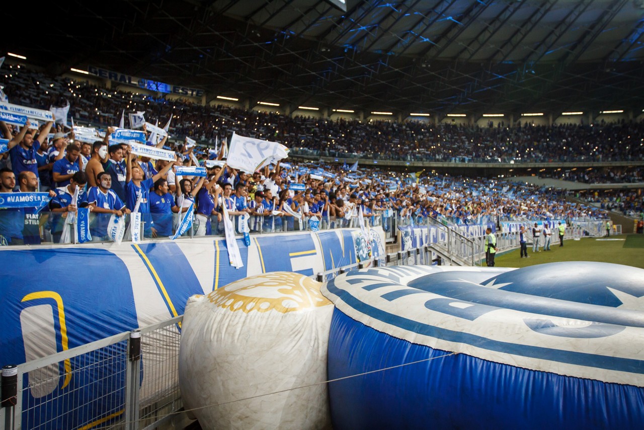 Torcida do Cruzeiro no duelo com o Boca, pela Libertadores da América