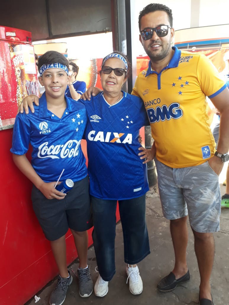 Arthur, Helenice e Fábio: três gerações de cruzeirenses