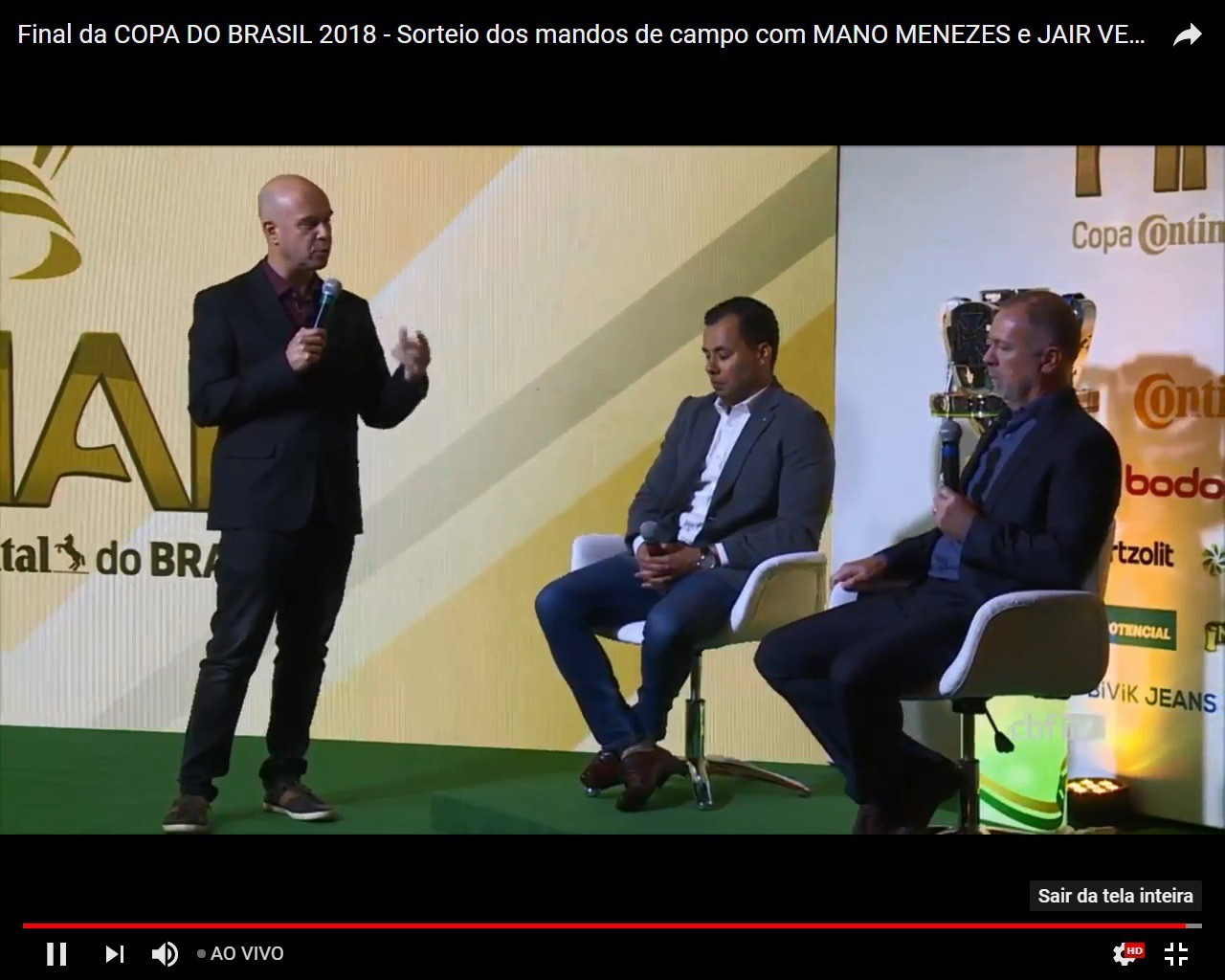 Técnicos Mano Menezes e Jair Ventura participaram do sorteio dos mandos de campo da decisão da Copa do Brasil