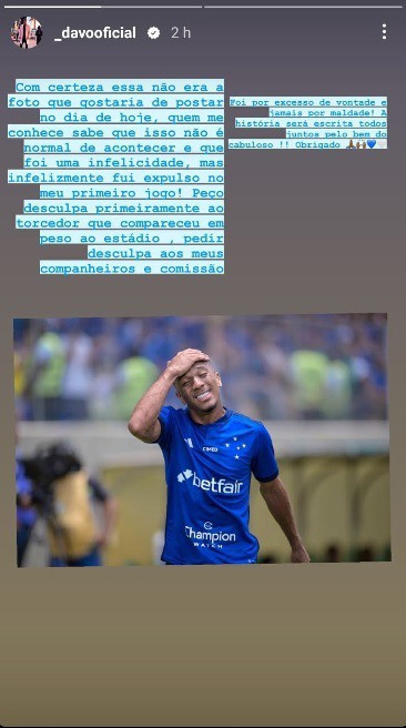Matheus Davó levou cartão vermelho direto após entrada em zagueiro do Athletic