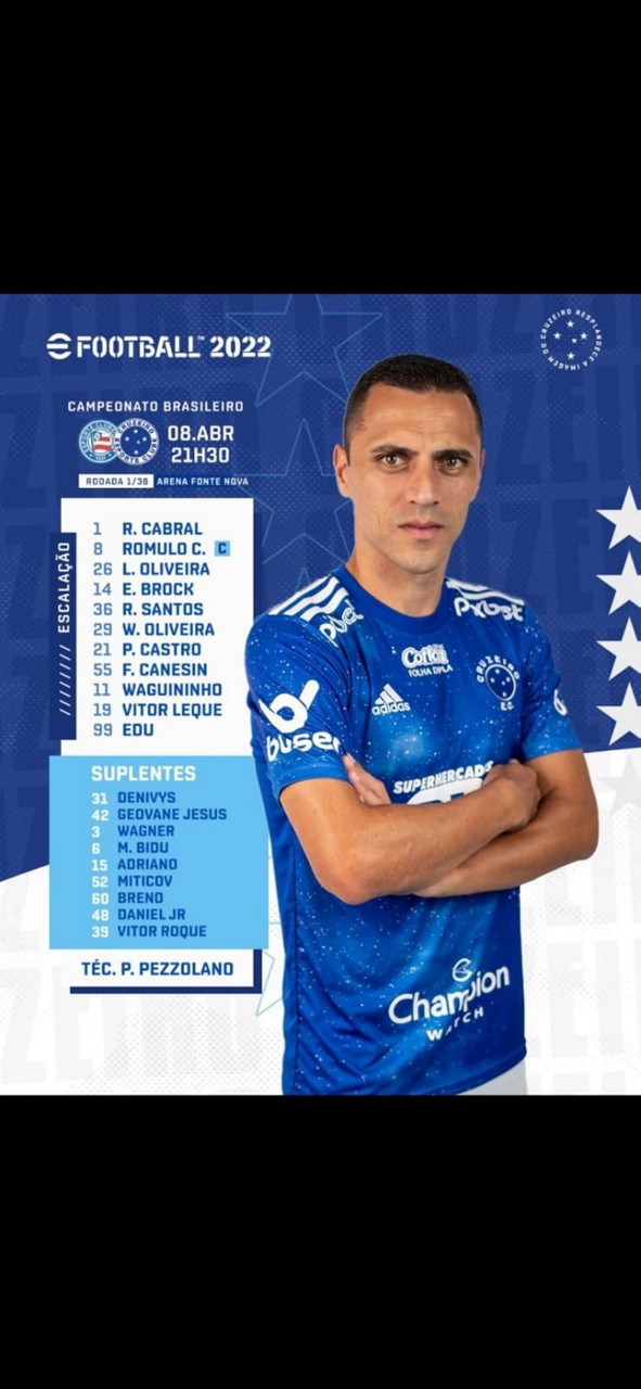 Escalacao Cruzeiro x Bahiajfif