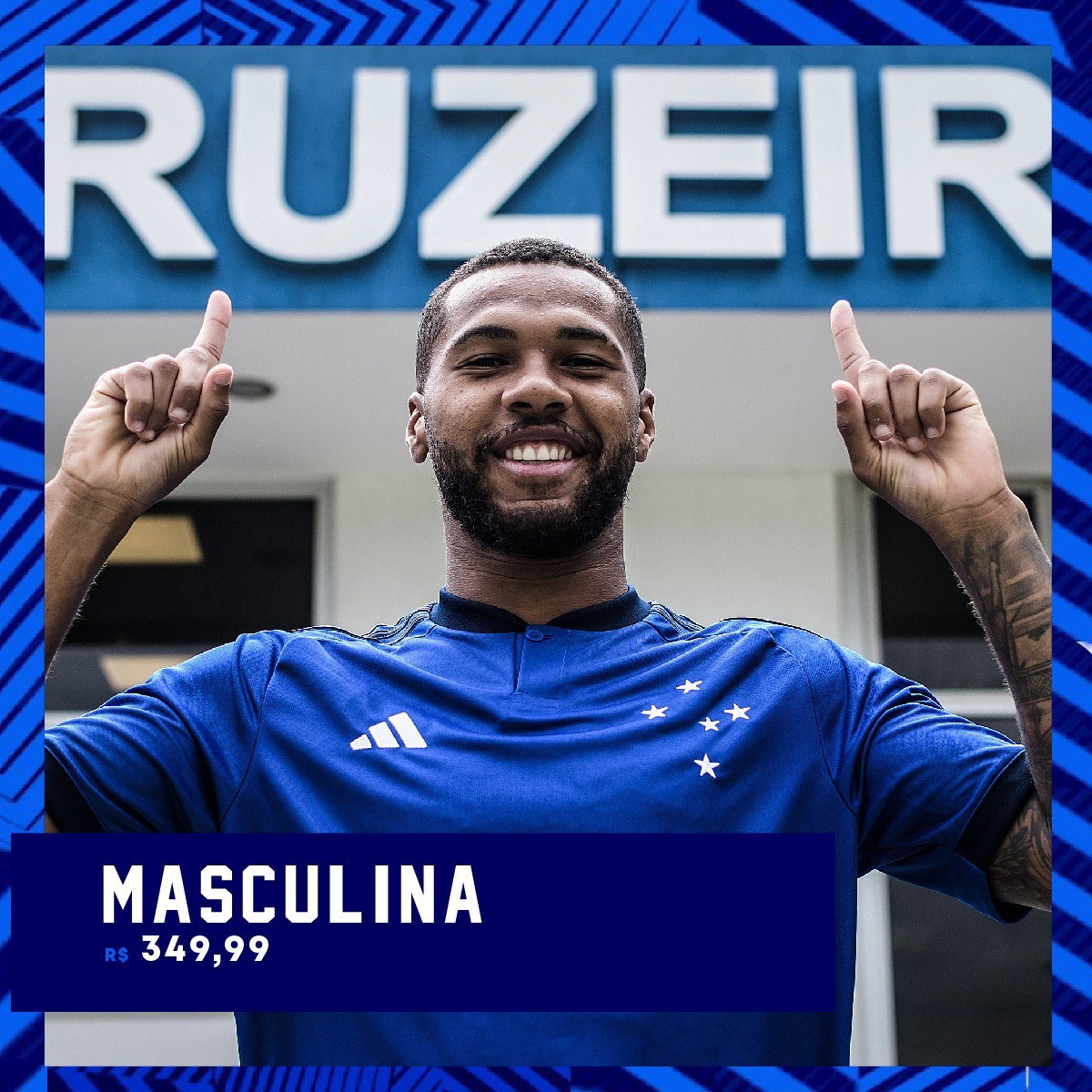 Anunciada em esquema de pré-venda, nova camisa do Cruzeiro tem o preço de R$ 349,99