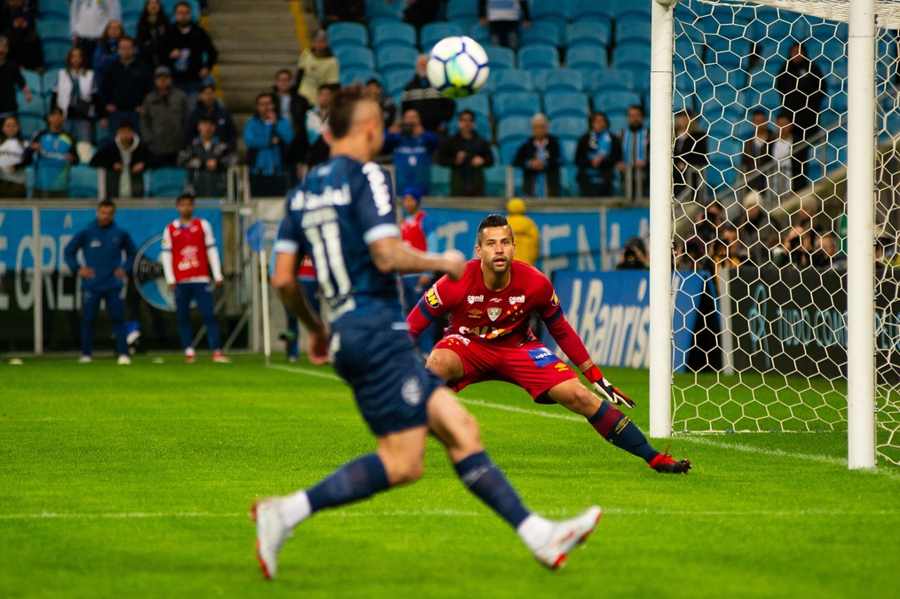 Fábio defende pênalti, evita derrota e Cruzeiro fica no empate com o Grêmio