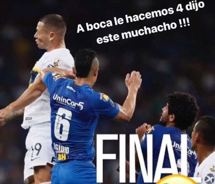 Argentino provoca Egídio: “não iam vencer o Boca por quatro gols?”