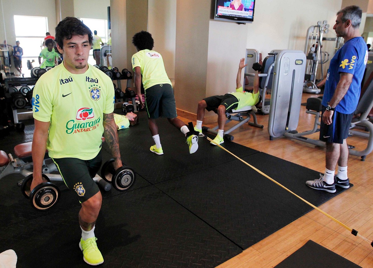 ESPORTES - SELECAO TREINA NA ACADEMIA DO HOTEL MANDARIM ORIENTAL
NA FOTO: RICARDO GOULART , JOGADOR DO CRUZEIRO

FOTO: Rafael Ribeiro / CBF - 02.09.2014