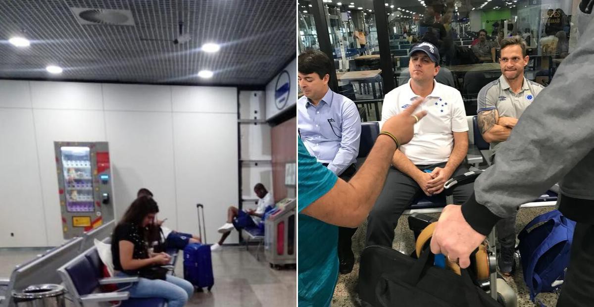Silêncio e divisão no embarque do Cruzeiro
