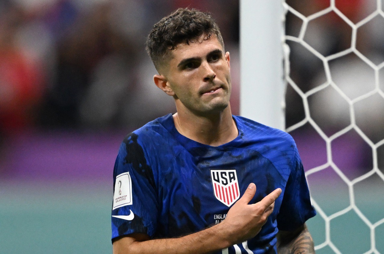 Pulisic, camisa 10 dos EUA, joga no Chelsea, da Inglaterra
