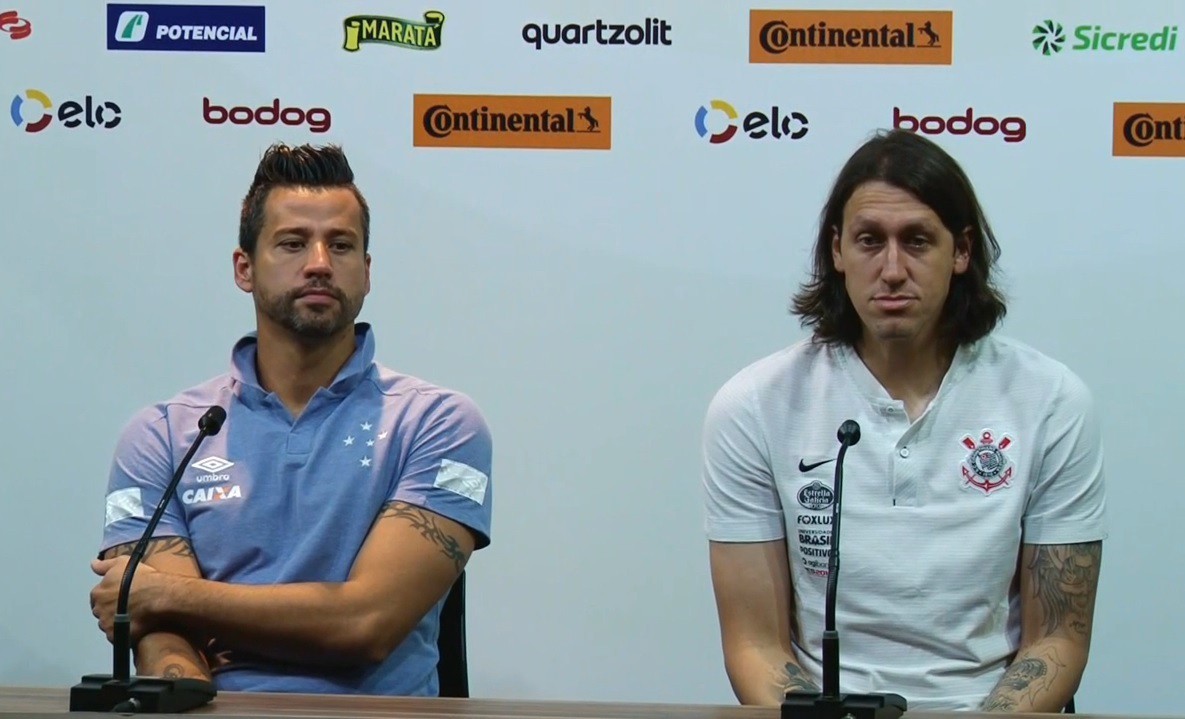 Fábio e Cássio concederam entrevista coletiva, nesta terça, no Mineirão
