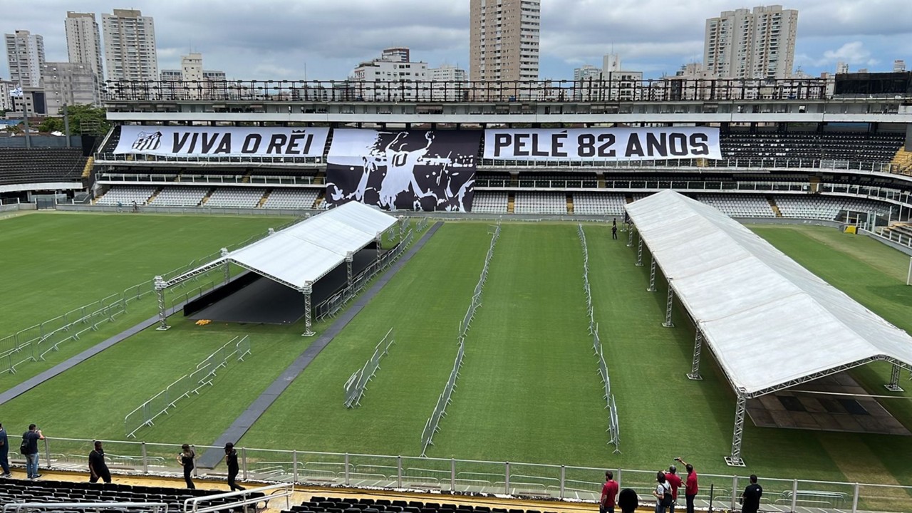 Vila Belmiro, funeral de Pelé