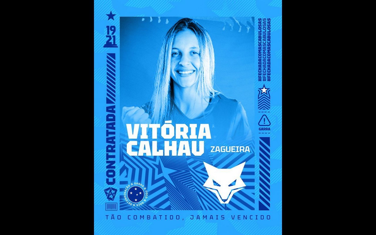 A zagueira Calhau é o novo reforço do Cruzeiro