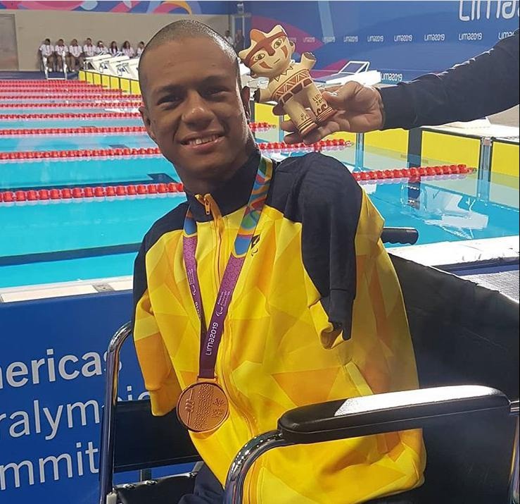 Com apenas 17 anos, Gabriel participa do seu primeiro Parapan