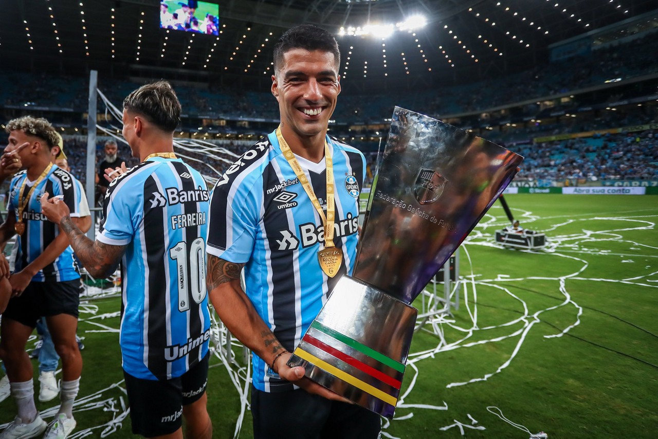Suárez foi campeão da Recopa Gaúcha pelo Grêmio