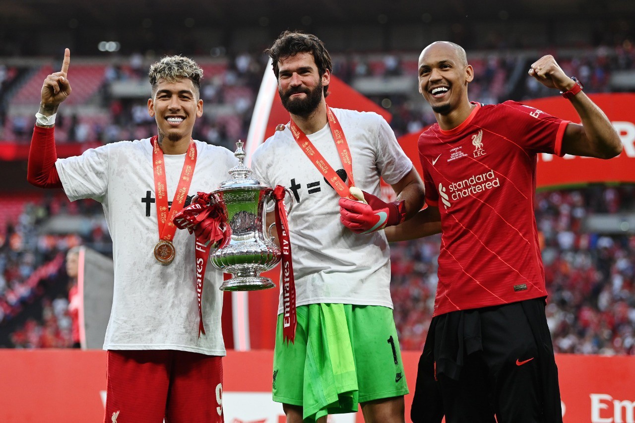 Firmino, Alisson e Fabinho: os campeões da FA Cup pelo Liverpool