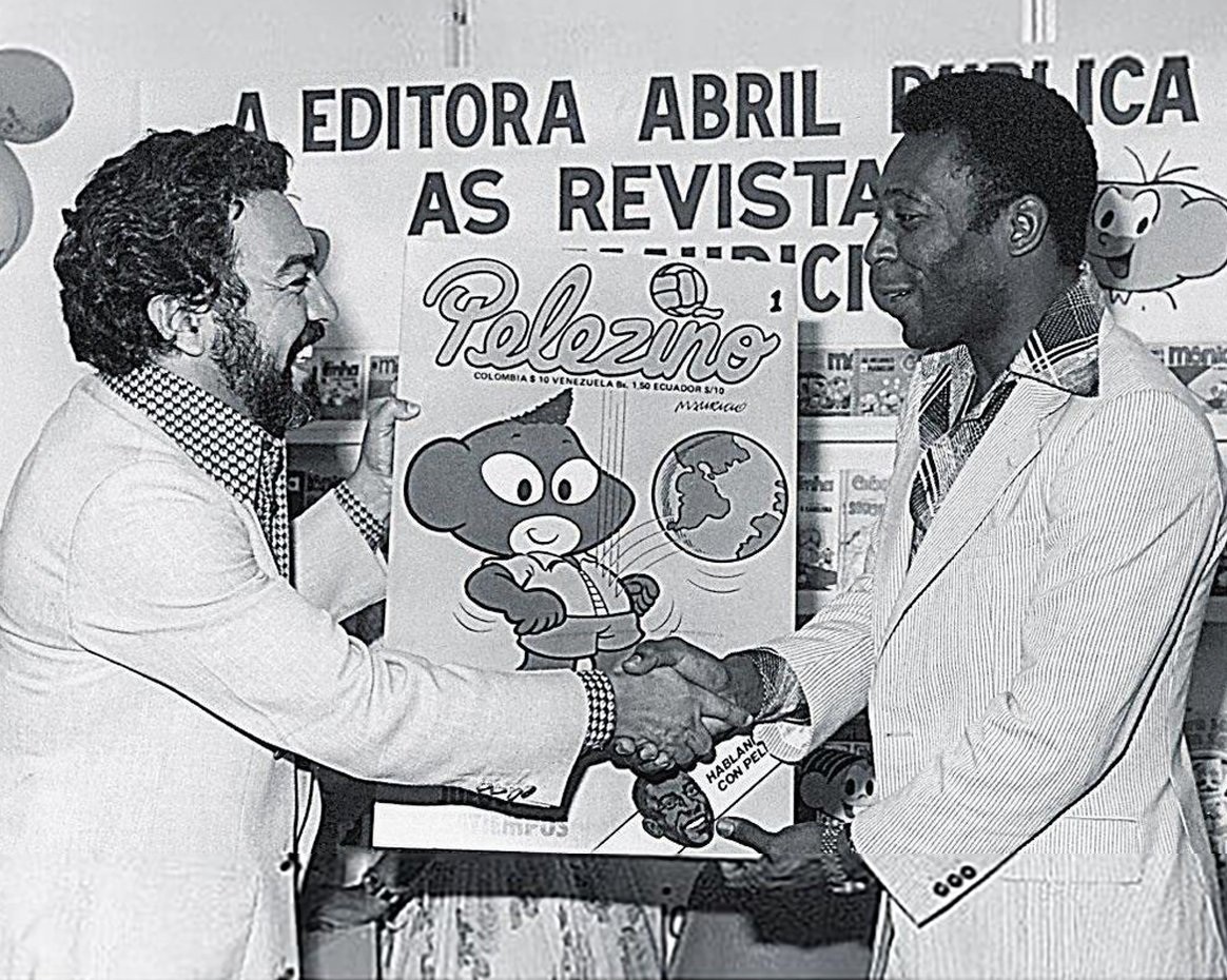 Cartunista Mauricio de Souza postou sua homenagem a Pelé