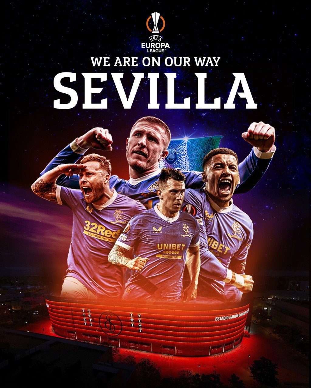Rangers vai jogar a final da Liga Europa em Sevilla