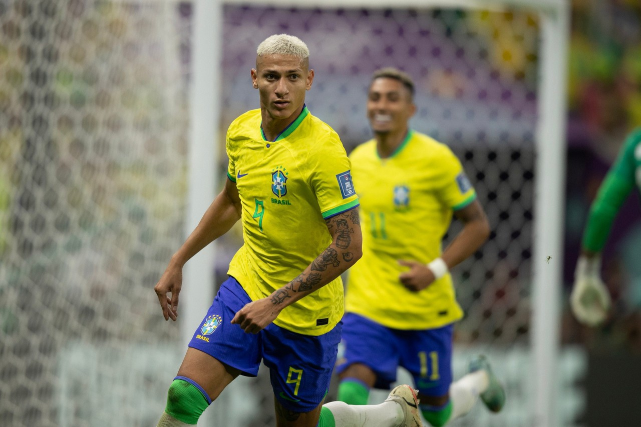 Richarlison, autor dos dois gols da vitória do Brasil sobre a Sérvia