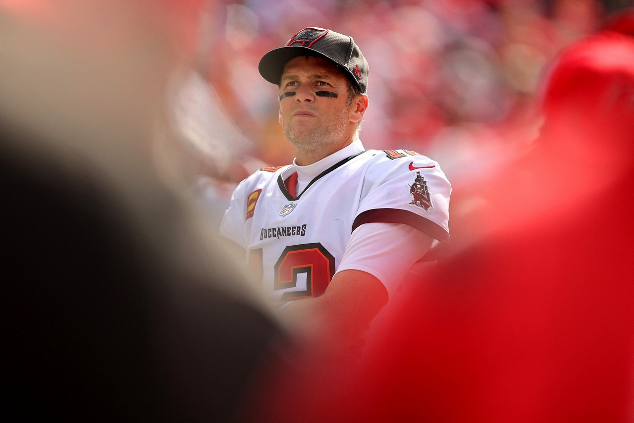 O astro Tom Brady, do futebol americano