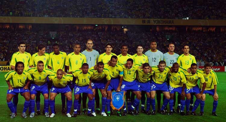 Seleção brasileira conquistou o penta, no Mundial de 2002