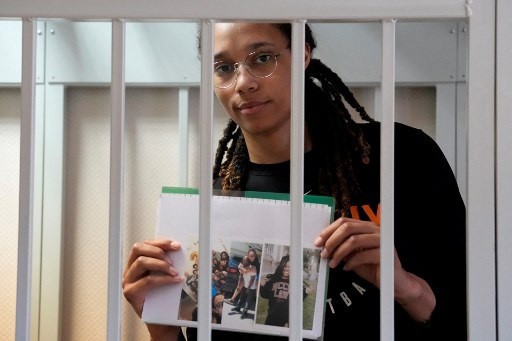 Brittney Grinder está presa em Moscou, na Rússia, desde fevereiro de 2022