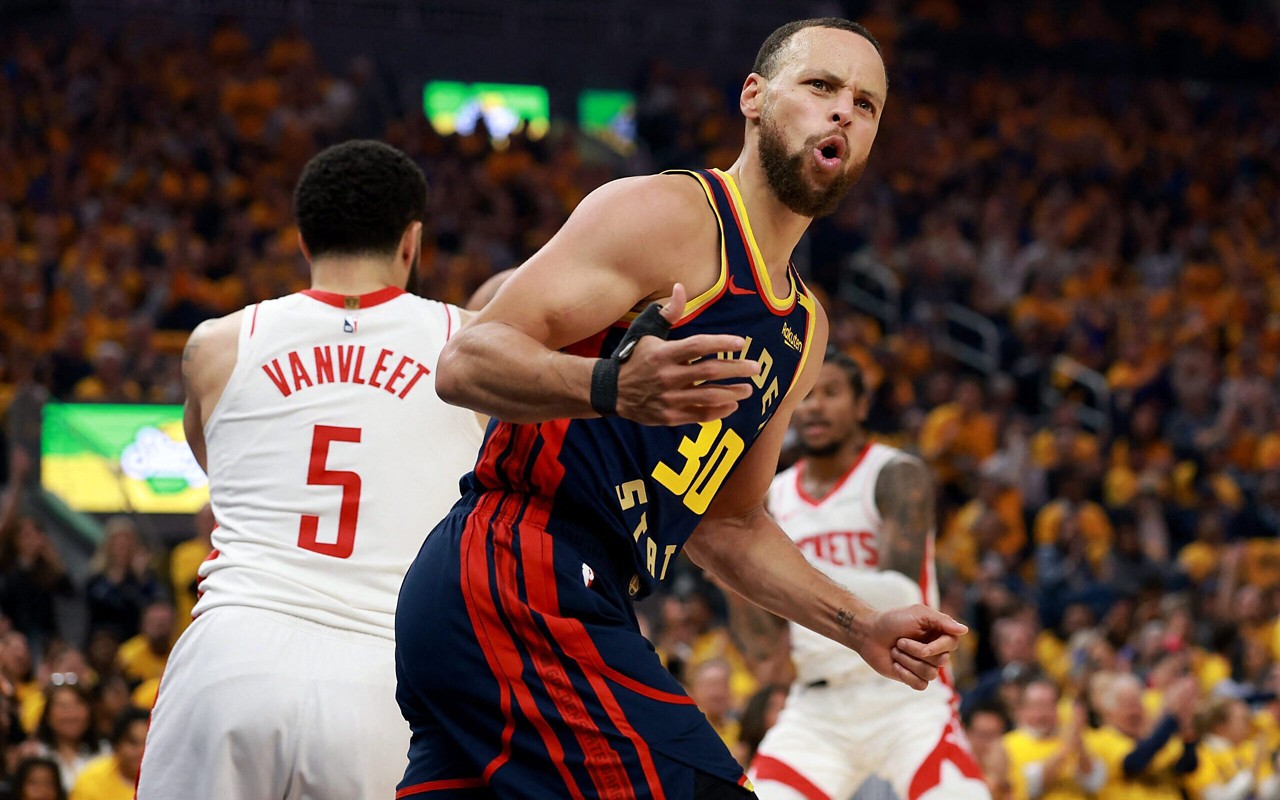 Stephen Curry em ação pelo Golden State Warriors (Foto: Ezra Shaw/Getty Images/AFP)