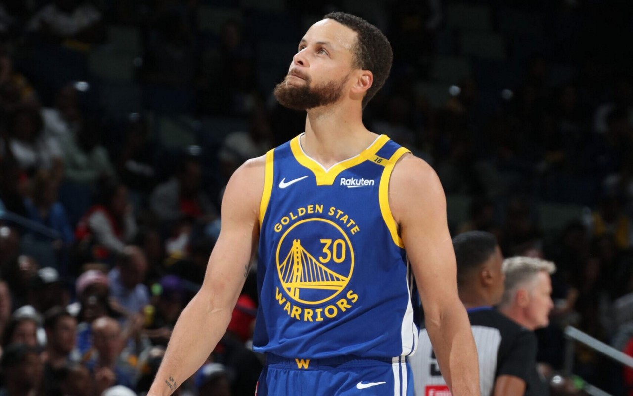 Stephen Curry em ação pelo Golden State Warriors (Foto: Layne Murdoch Jr./NBAE via Getty Images/AFP)