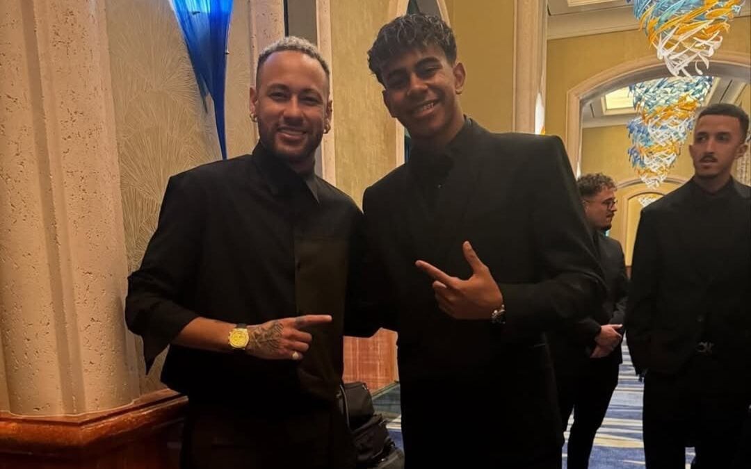 Neymar e Yamal juntos (Foto: Reprodução)