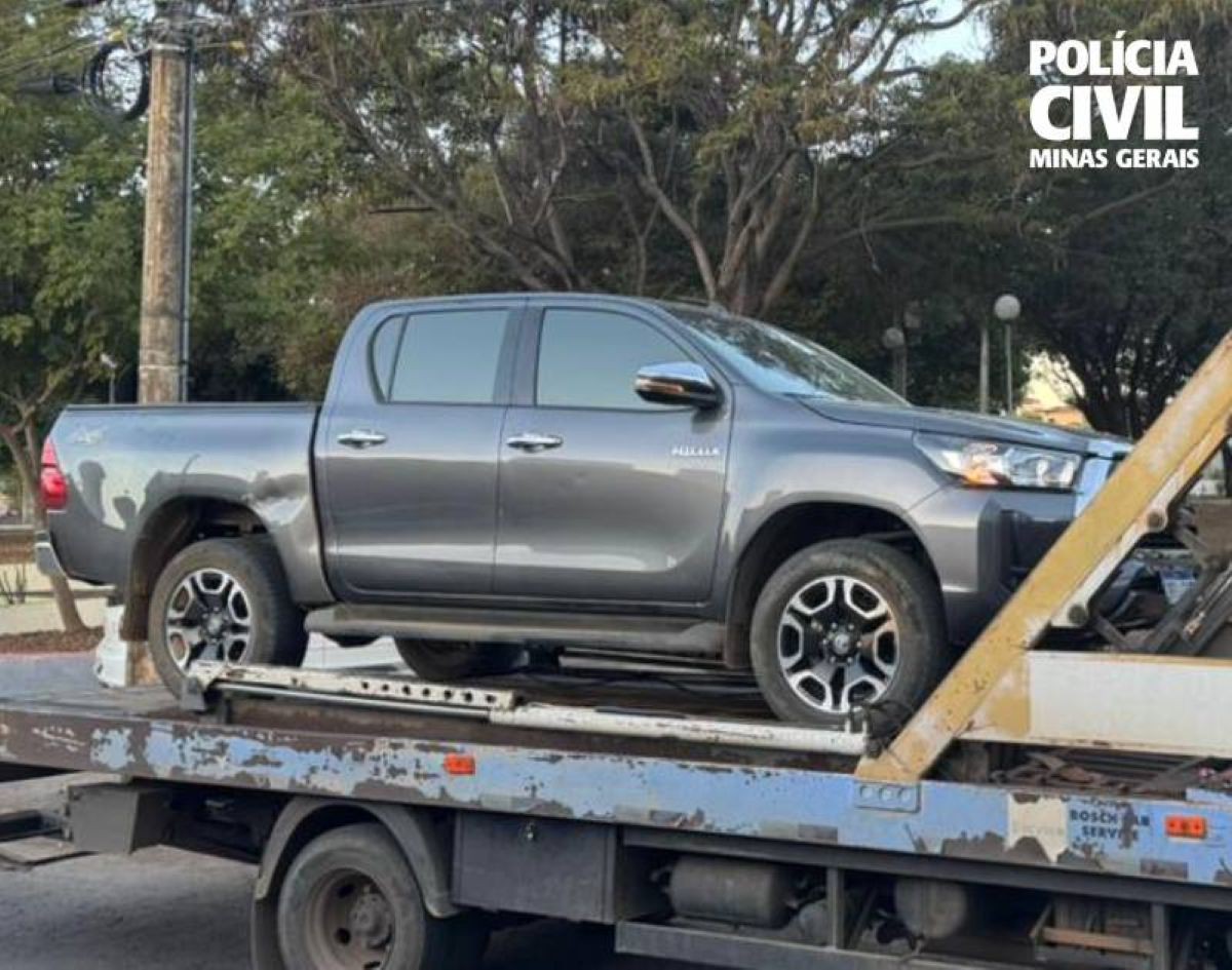Polícia Civil recuperou a caminhonete que havia sido furtada no fim de maio em BH 