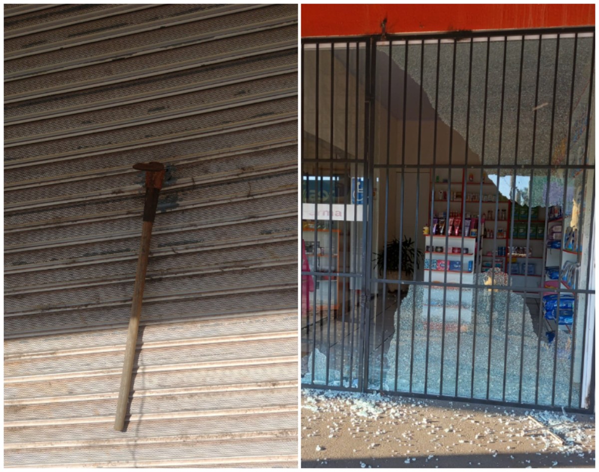 Homem deixou picareta cravada na porta para intimidar a vítima