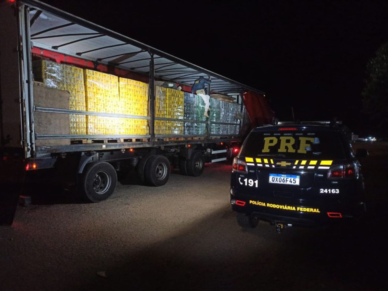 Mais de 96 mil unidades de bebidas foram apreendias pela PRF na BR-251