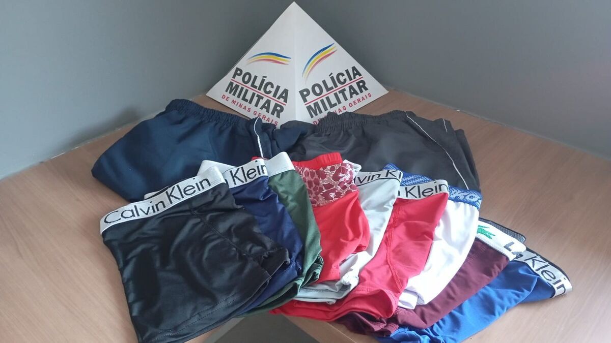 Além das cuecas, foram apreendidas bermudas