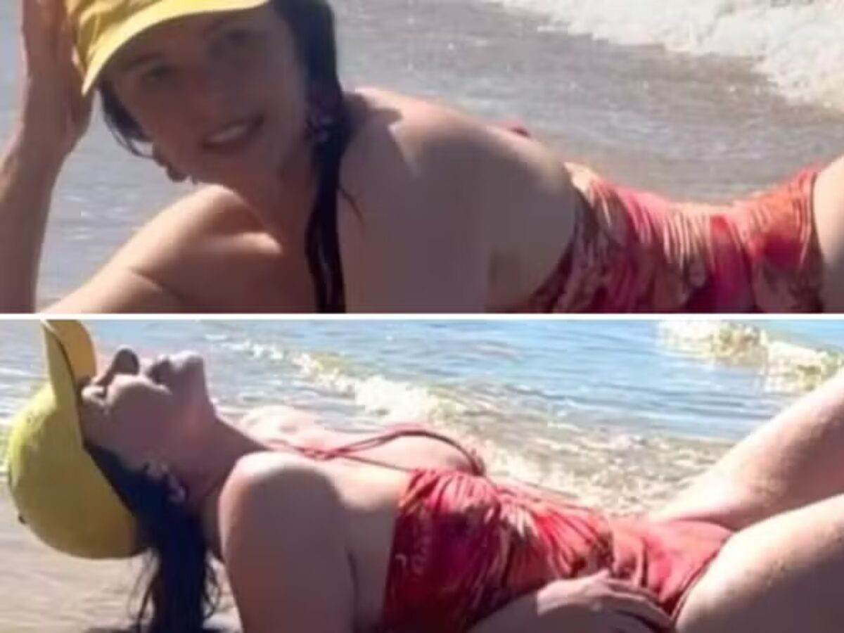 Corpão! Luma de Oliveira mergulha de maiô em praia no Rio e ganha elogios: 'Espetacular'