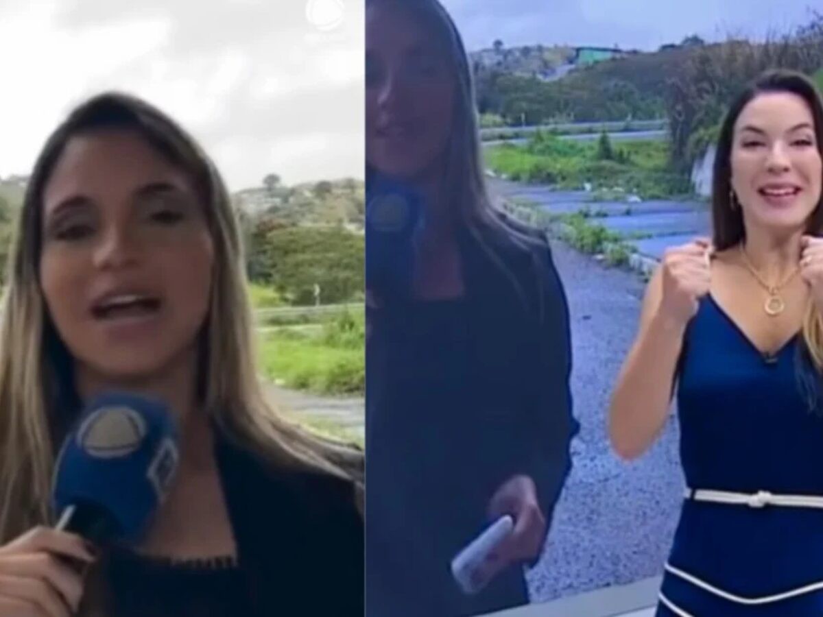 Vídeo: Repórter da Record entra em trabalho de parto ao vivo e choca âncora