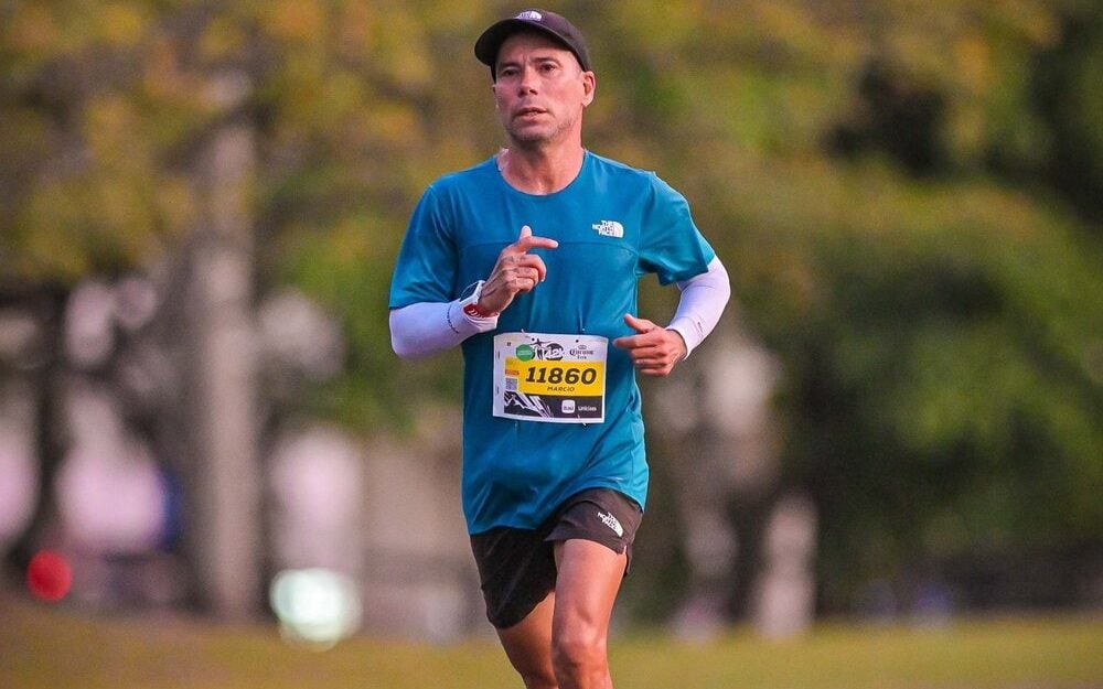 Marcinho durante a Maratona do Rio (Foto: Divulgação)