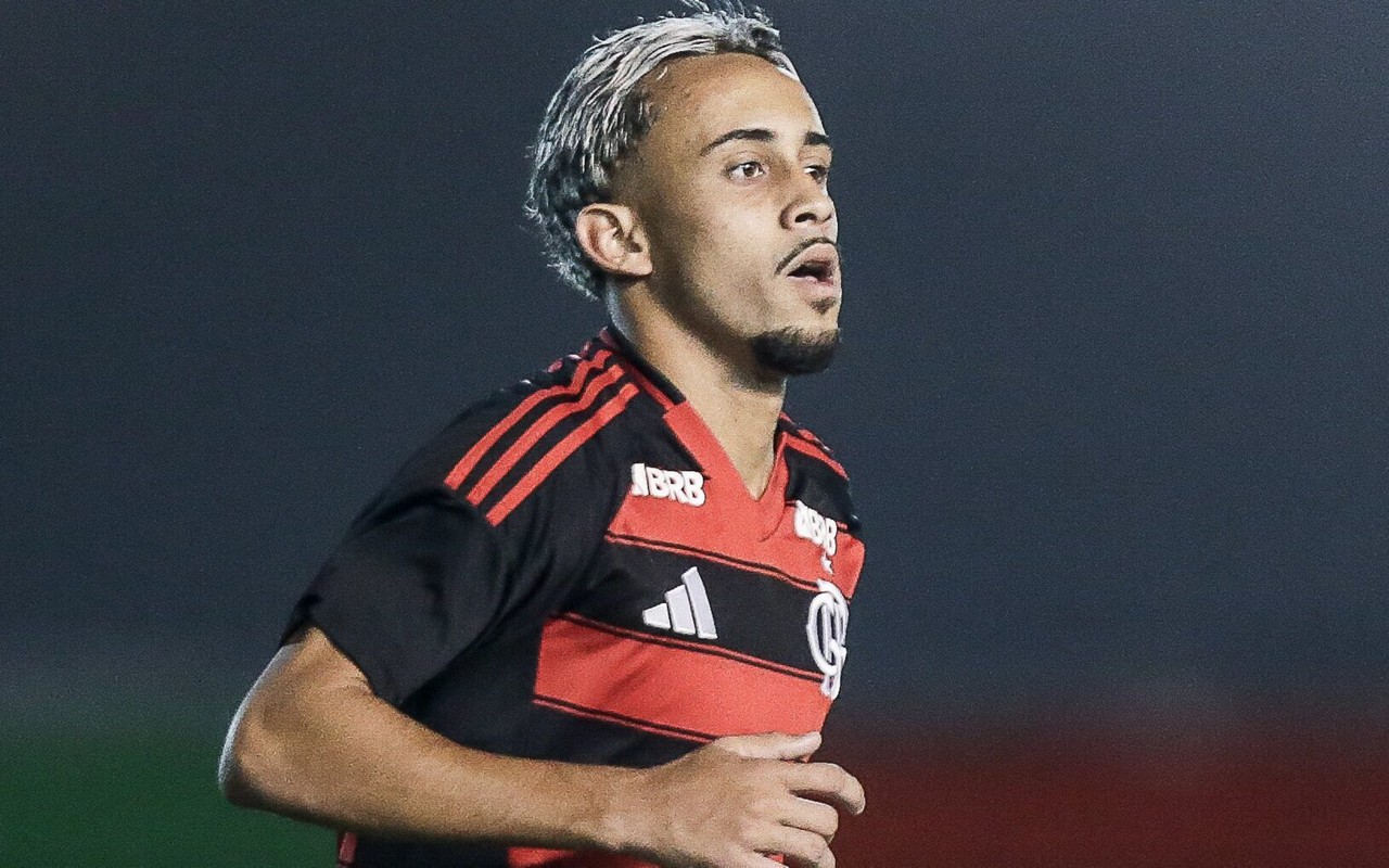 Atacante Matheus Gonçalves marcou os dois gols do Flamengo contra o Botafogo no Brasileiro Sub-20 (Foto: Gilvan de Souza/Flamengo)