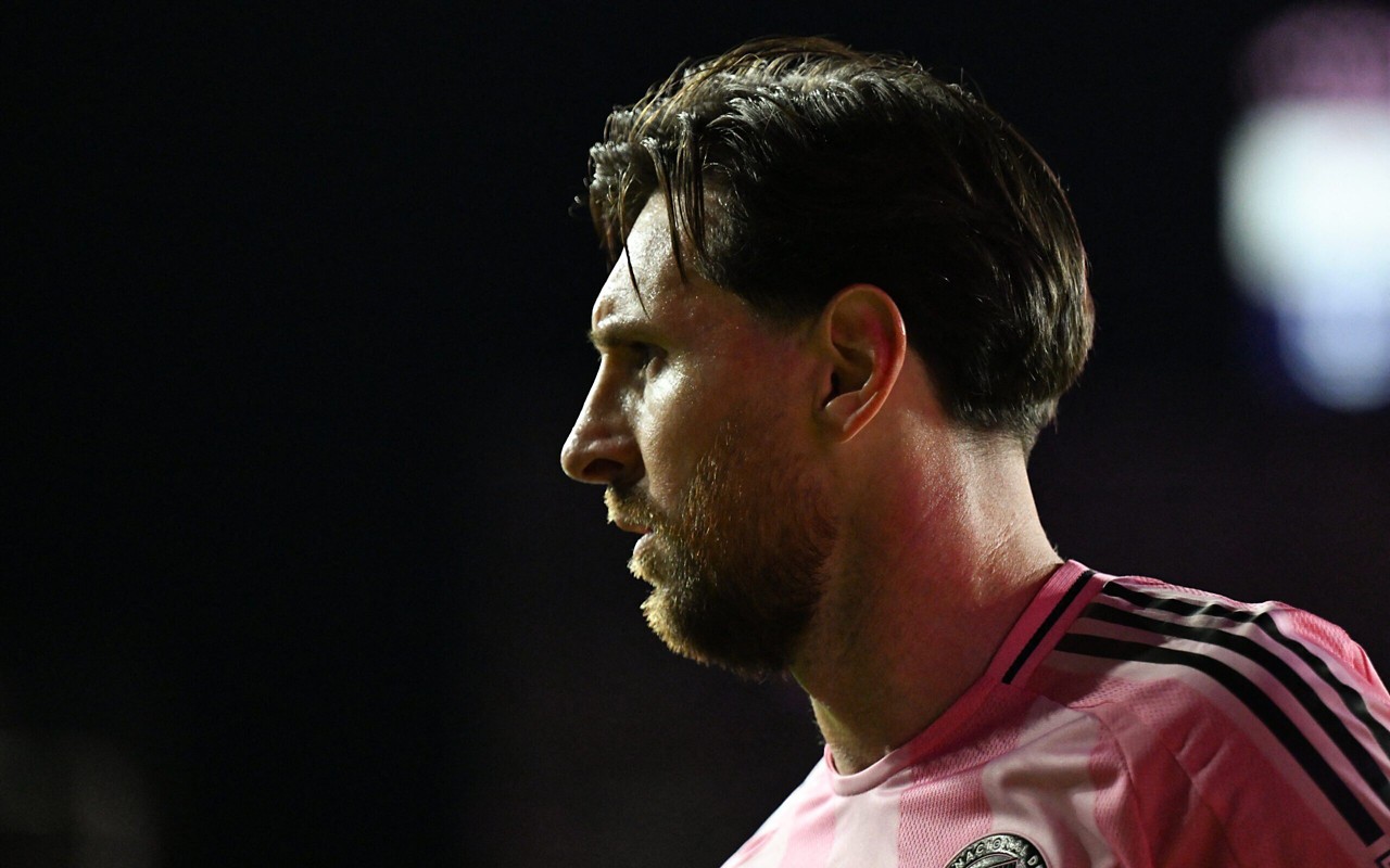 Messi em ação no jogo entre Inter Miami e New York City, na estreia da MLS (Foto: Chandan Khanna / AFP)