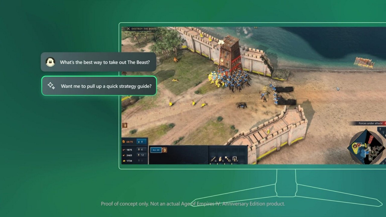 Exemplo de como o Copilot for Gaming ajudará os jogadores