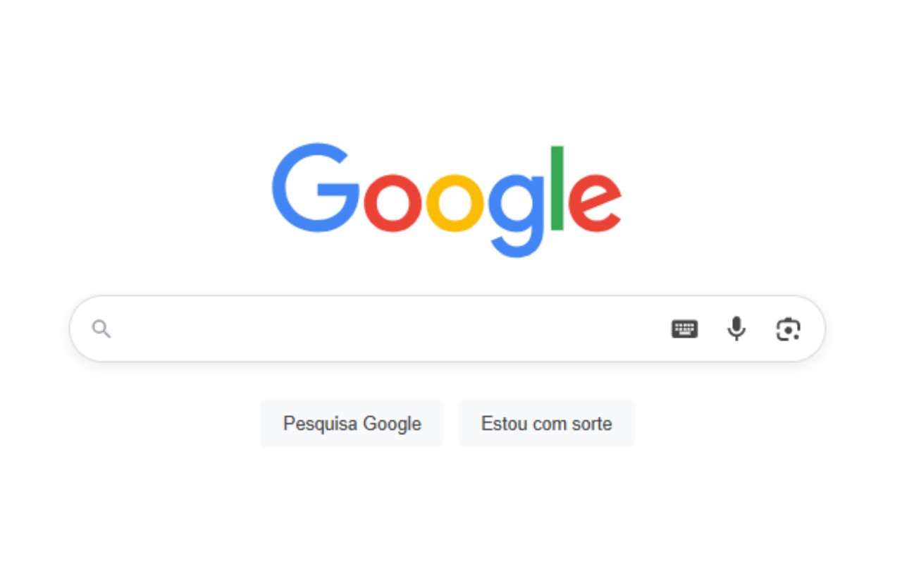 Página de buscas do Google