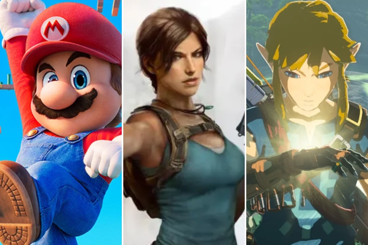 Super Mario Bros, Tomb Rider e Zelda são games clássicos e consagrados