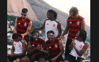 Gonçalo Inácio, do Sporting, com a camisa do Flamengo. (Foto: Reprodução Redes sociais Gonçalo Inácio)