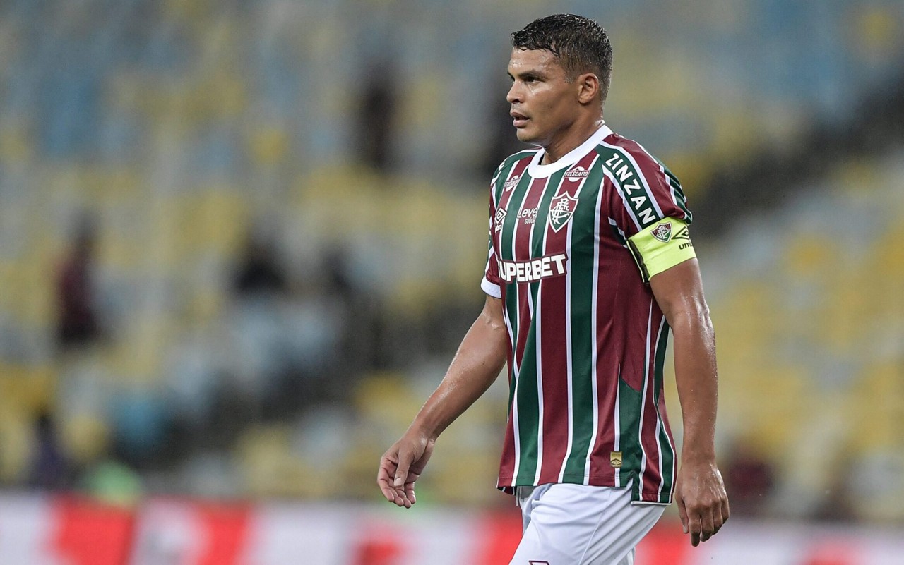 Thiago Silva em Fluminense x Flamengo. (foto: Thiago Ribeiro/AGIF)