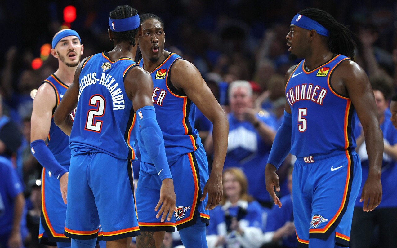 O Oklahoma City Thunder venceu o Indiana Pacers por 103 a 91 (Foto: Matthew Stockman/AFP)