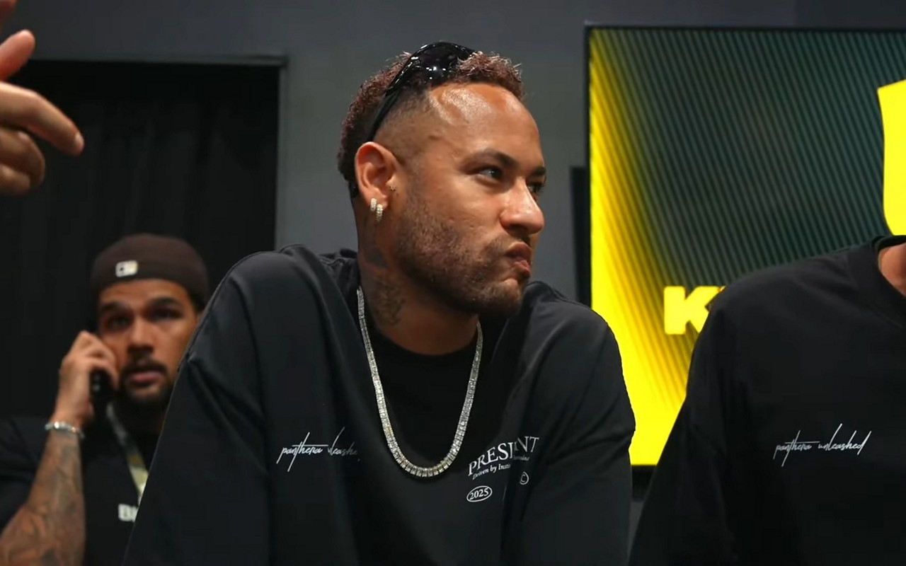 Neymar em partida do Fúria pela Kings League Brasil (Foto: Reprodução/PodPah)