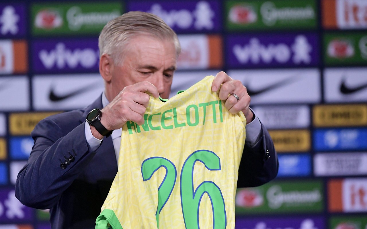 Ancelotti foi apresentado como técnico da Seleção na segunda-feira (Foto: Thiago Ribeiro/AGIF)