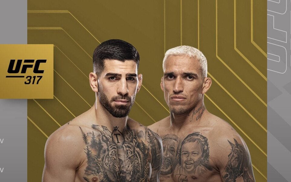 Poster do UFC 317, com Topuria e Charles do Bronx (Foto: Reprodução/UFC)